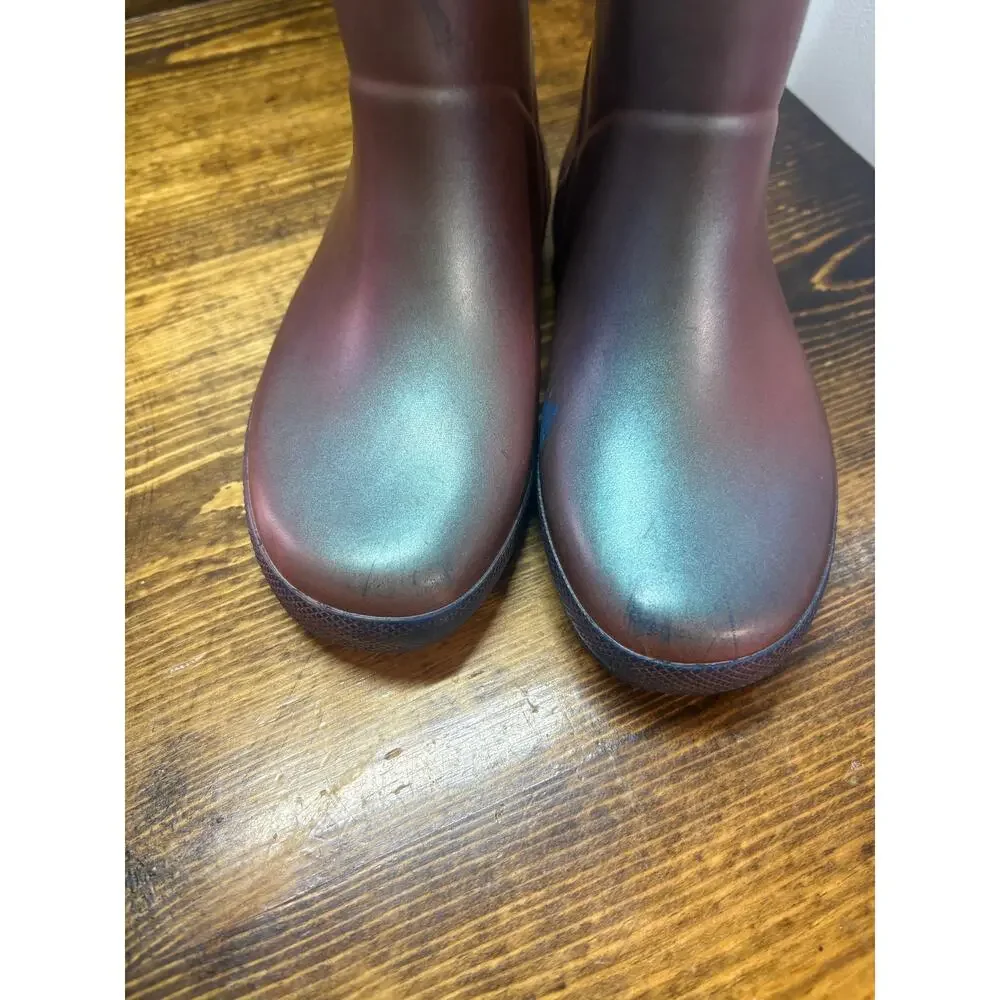 Hunter Purple Shimmer Rain Boots‎ Girls Size 11
